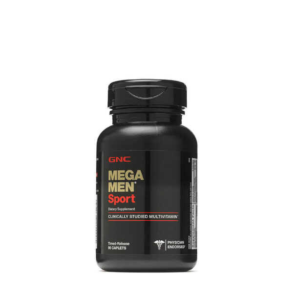 GNC Mega Men Sport de 90 cápsulas, multivitamínico deportivo para hombres en Ecuador.