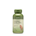 GNC Herbal Plus Ajo sin Olor (Odorless Garlic) 500mg (100 Cápsulas), suplemento de ajo sin olor para el soporte cardiovascular en Ecuador.