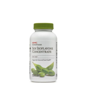 GNC Isoflavonas de Soya de 90 cápsulas, suplemento de isoflavonas de soya para soporte hormonal en la menopausia.