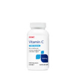 Frasco de GNC Vitamina C 1000mg de 90 tabletas de liberación prolongada para soporte inmunológico en Ecuador.