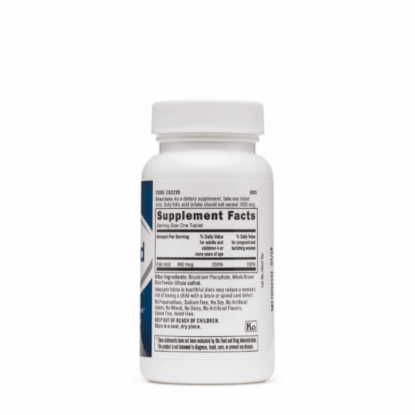 GNC Folic Acid 800mg (100 Cápsulas) - GNC Ecuador