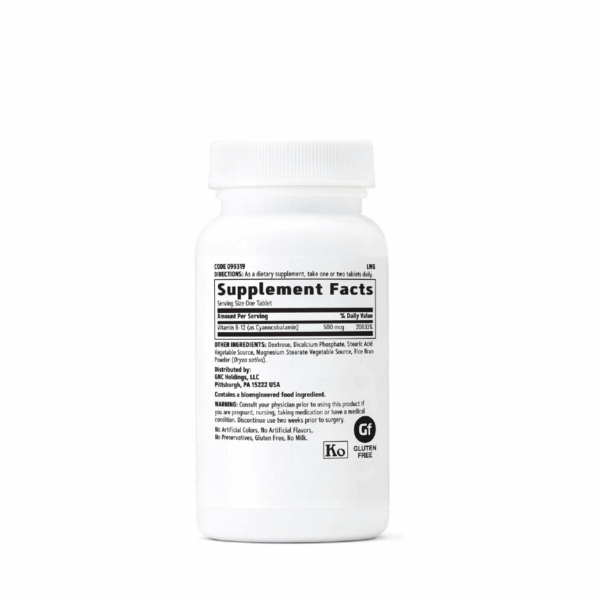 GNC Vitamin B-12 500mcg (100 Tabletas) - GNC Ecuador