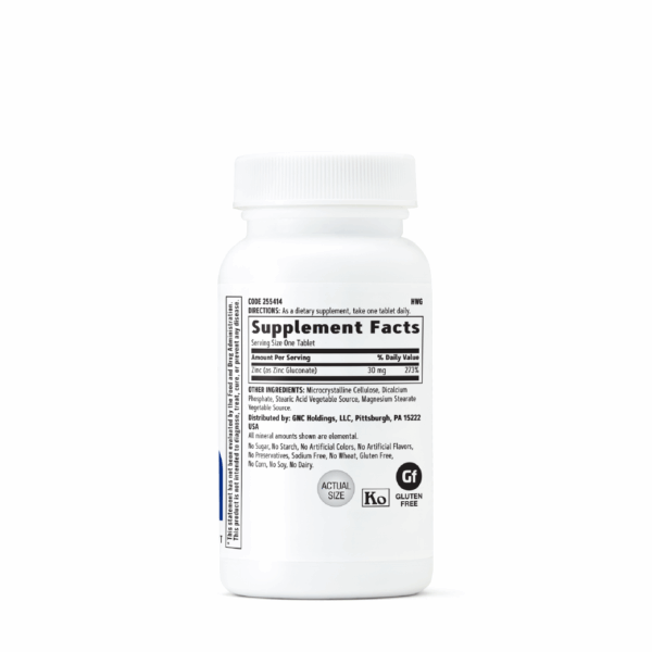 GNC Zinc 30mg (100 Tabletas) - GNC Ecuador