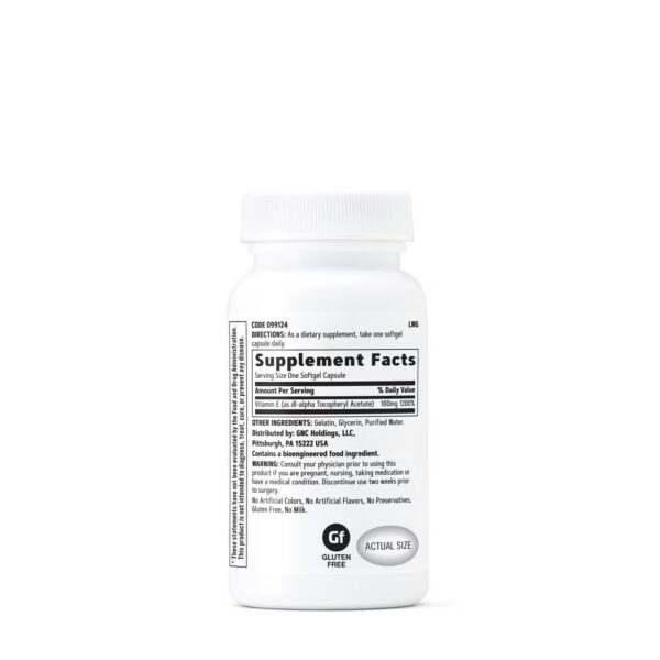 GNC Vitamin E 400mg (100 Cápsulas Blandas) - GNC Ecuador