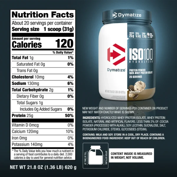 ISO 100 WHEY PROTEIN ISOLATE 20 servings - GNC Ecuador