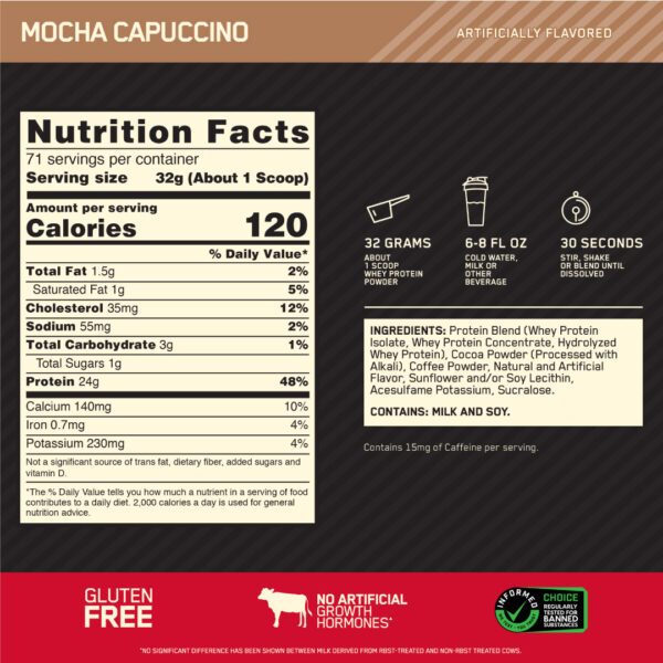 GOLD STANDARD 100% WHEY 73 servings - GNC Ecuador