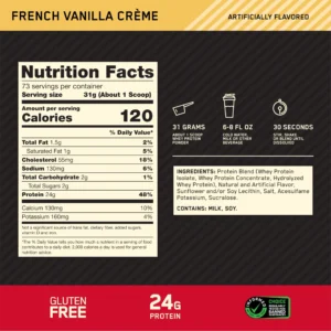 GOLD STANDARD 100% WHEY 73 servings - GNC Ecuador