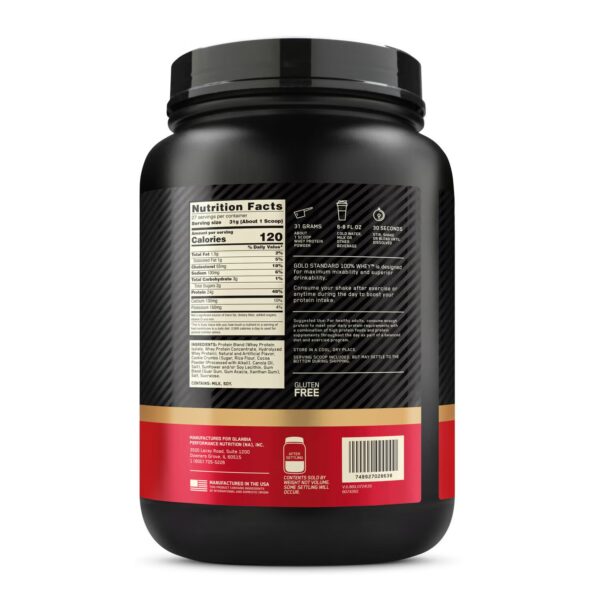 GOLD STANDARD 100% WHEY 27 servings - GNC Ecuador